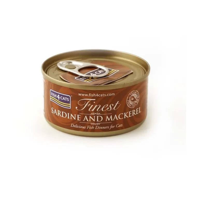 sardiini ja makrelli kassitoit Fish4Cats 70g konserv