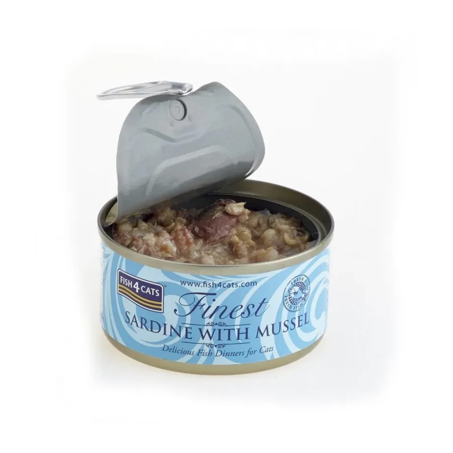 Fish4Cats sardiini ja rannakarbiga märgtoit kassidele 70g, gluteenivaba, kana- ja sojavaba, täiskasvanud kassile – 3
