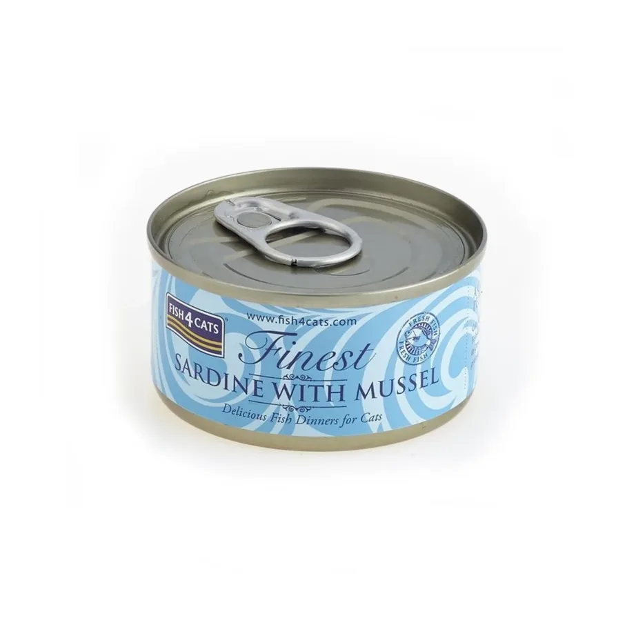 Fish4Cats sardiini ja rannakarbiga märgtoit kassidele 70g, gluteenivaba, kana- ja sojavaba, täiskasvanud kassile