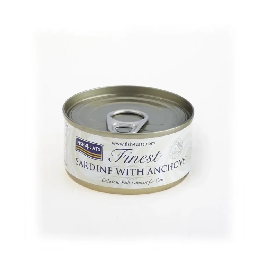 Fish4Cats Sardine with Anchovy 70 g gluteenivaba märgtoit täiskasvanud kassile