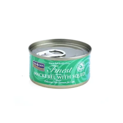 Fish4Cats Mackerel with Squid märgtoidu suletud purk