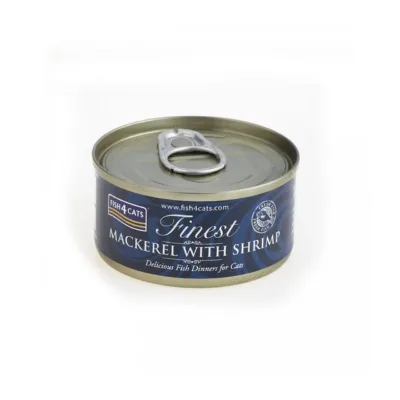 Fish4Cats Mackerel with Shrimp 70g kinnine konserv