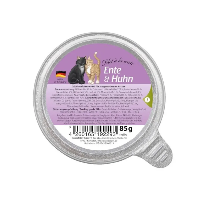 GranataPet pardiliha ja kanaga kassitoit 85g kaas
