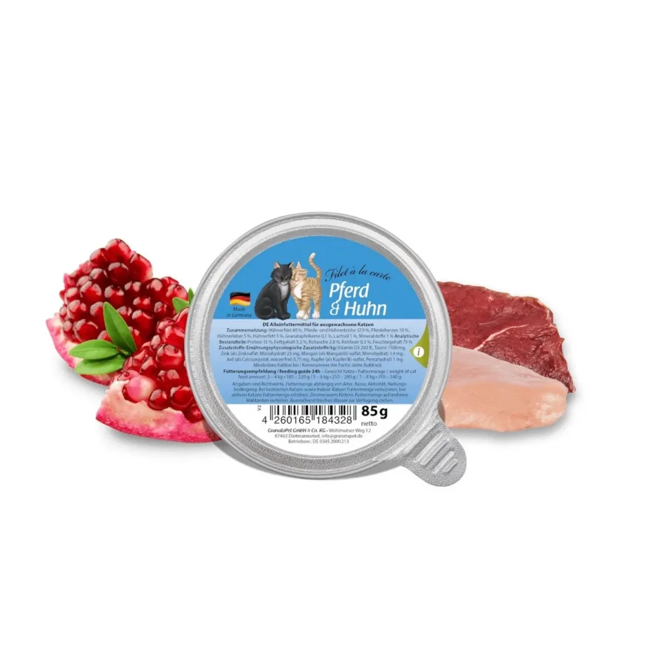 hobuseliha kana märgtoit kassile GranataPet Filet á la carte koostisosad