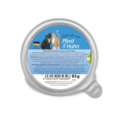 GranataPet Filet á la carte hobuseliha kana märgtoit kassile 85g pakend