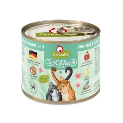GranataPet DeliCATessen hirveliha ja tuunikala kassitoit purgis