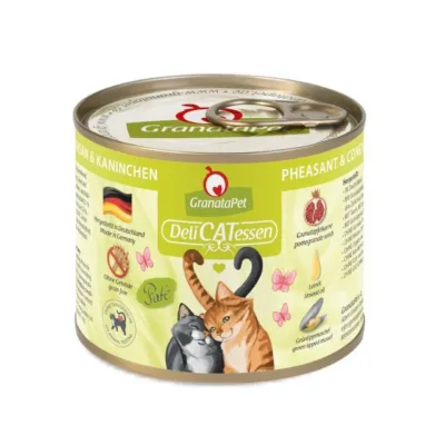 GranataPet faasani märgtoit kassile 200g konservi lähiplaan