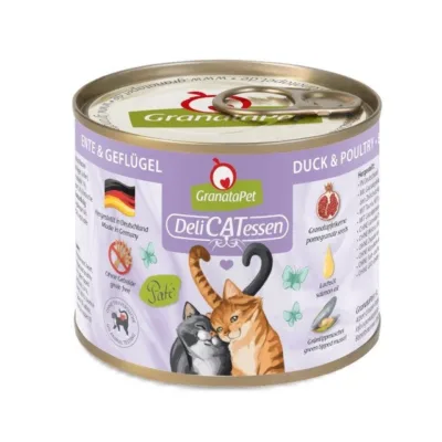 GranataPet DeliCATessen pardilihaga gluteenivaba kassitoidu purk