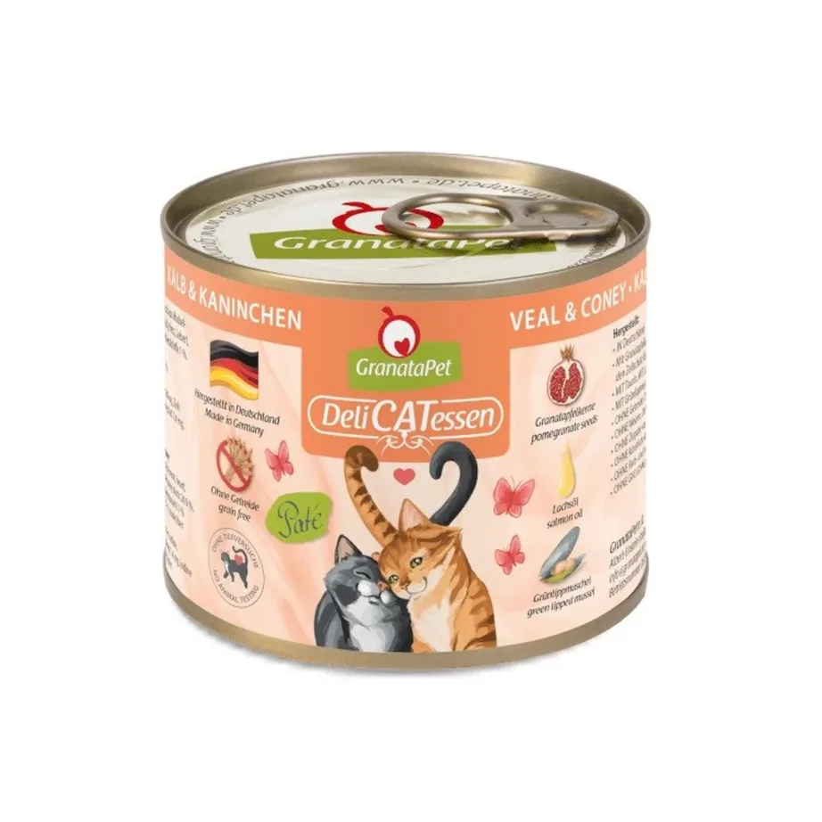 GranataPet DeliCATessen 200g vasikaliha märgtoit täiskasvanud kassile, teravilja- ja kanalihavaba