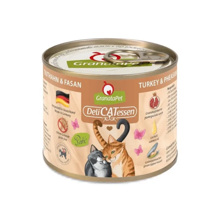 GranataPet DeliCATessen kalkuni faasaniga kassitoidu purk 200g