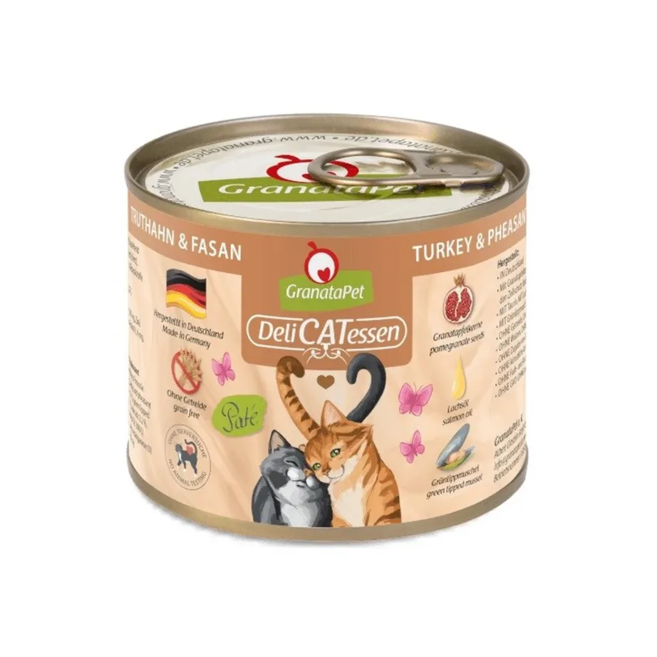 GranataPet DeliCATessen kalkuni faasaniga kassitoidu purk 200g