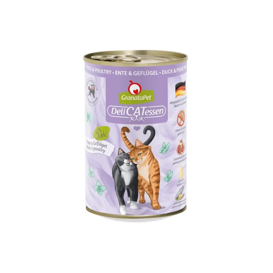 GranataPet DeliCATessen 400 g pardiliha ja linnulihaga gluteenivaba märgtoit täiskasvanud kassidele