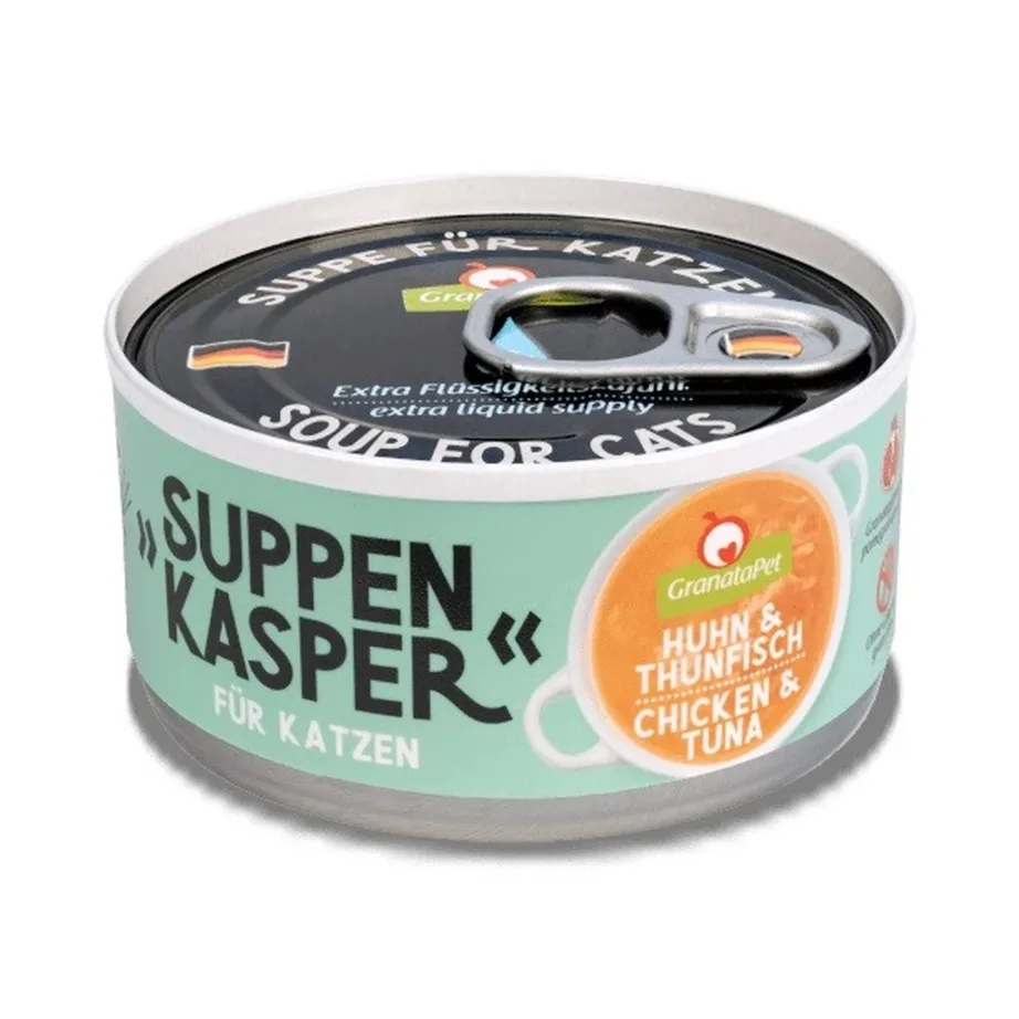 GranataPet Suppenkasper 70 g kanaliha ja tuunikalaga vedel maius täiskasvanud kassidele, teravilja- ja gluteenivaba