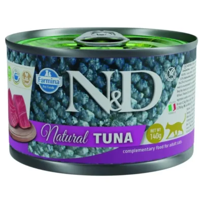 Farmina N&D Natural tuunikala märgtoit kassile 140g konserv