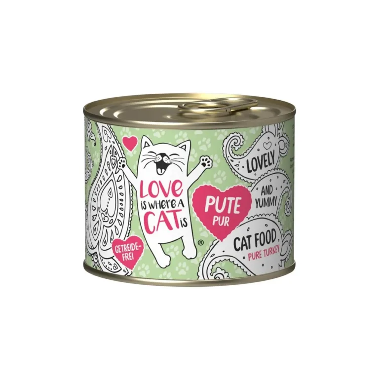kalkuni märgtoit kassile 200g purk LOVE IS WHERE A CAT IS