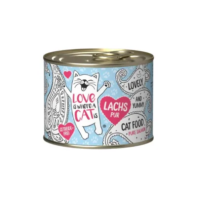 lõhega teraviljavaba kassitoit LOVE IS WHERE A CAT IS 190g