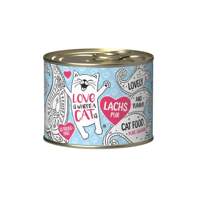 lõhega teraviljavaba kassitoit LOVE IS WHERE A CAT IS 190g