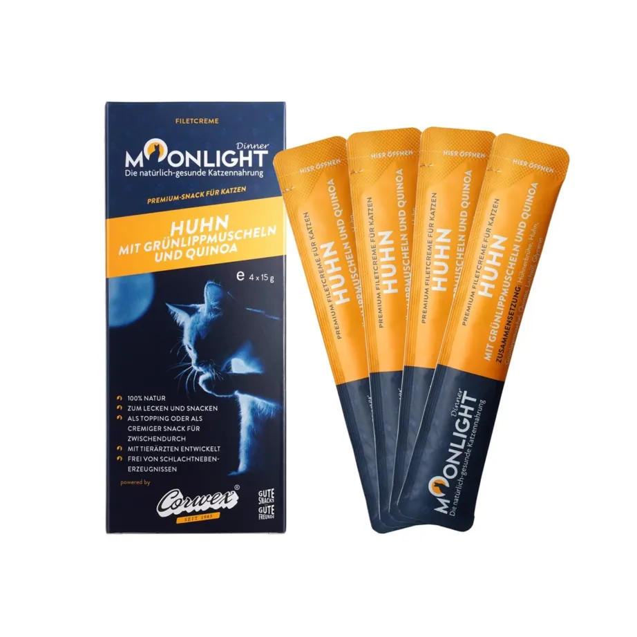 MOONLIGHT Dinner kana ja rannakarbiga kassimaius pasta 4x15g, gluteenivaba