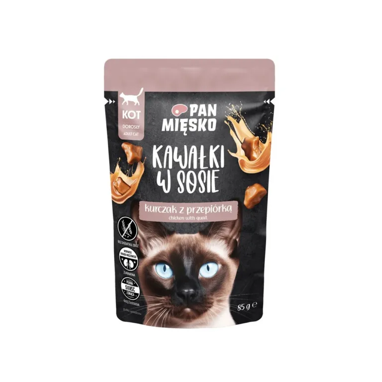 märg kassitoit kana ja vutt PAN MIĘSKO 85g pakend