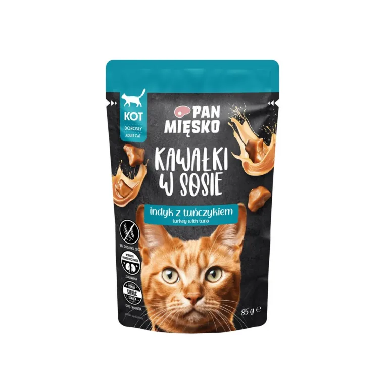 kalkuni ja tuunikalaga kassitoit PAN MIĘSKO 85g pakend