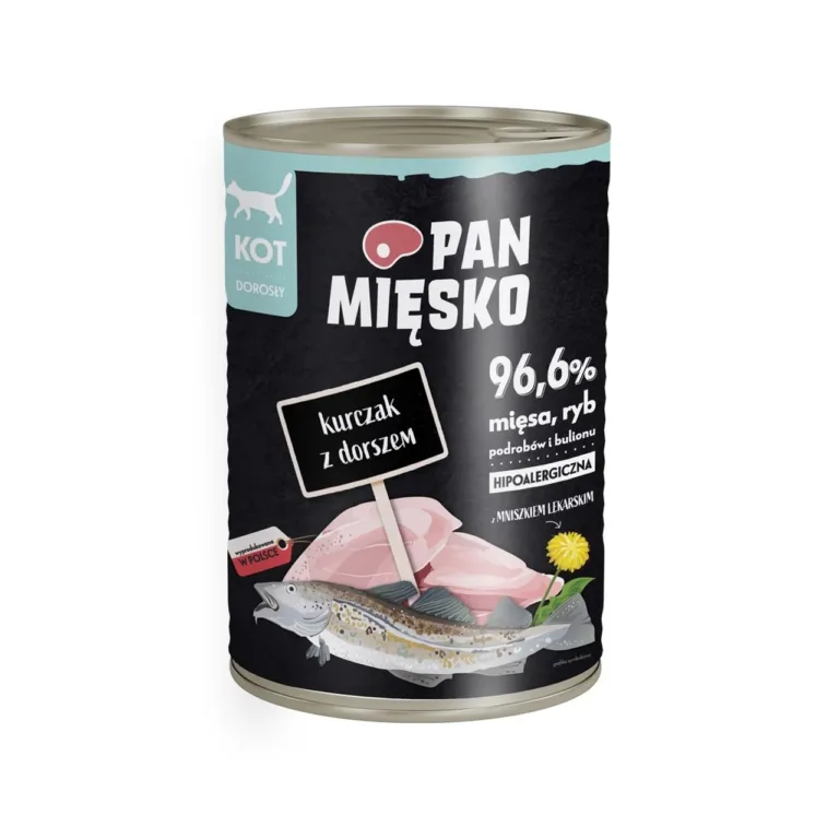 kana ja tursaga märg kassitoit Mr. Meat 400g purk