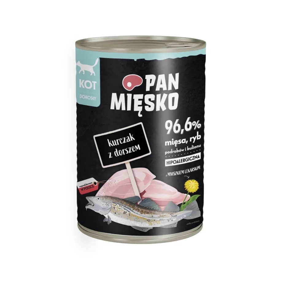 kana ja tursaga märg kassitoit Mr. Meat 400g purk