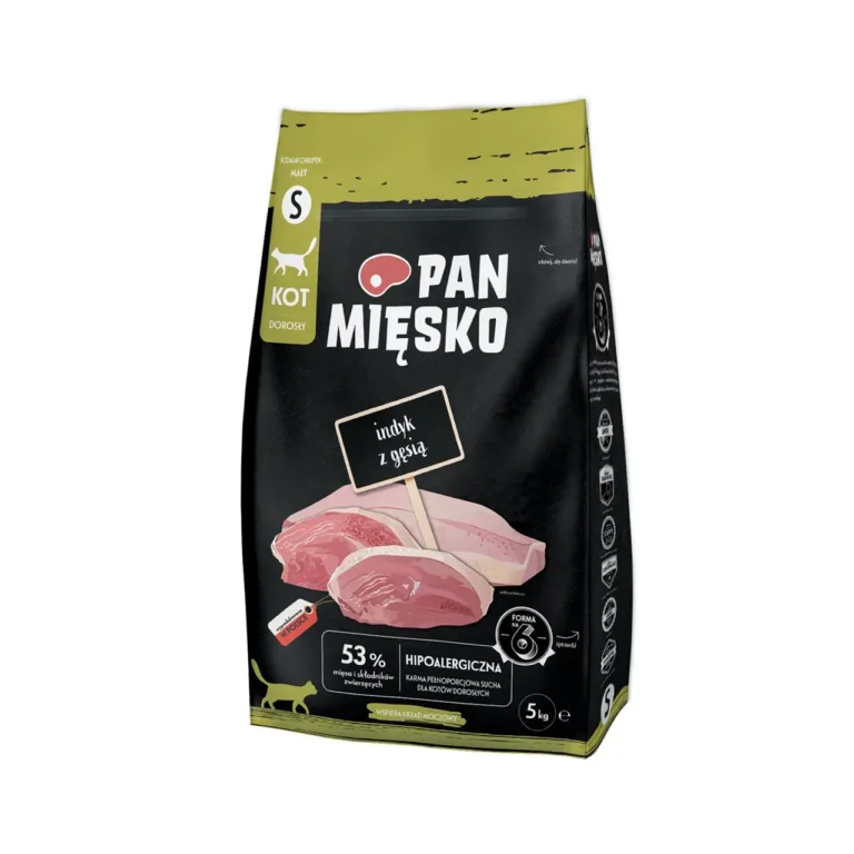 kalkuni-hanega kuivtoit kassile PAN MIĘSKO kott