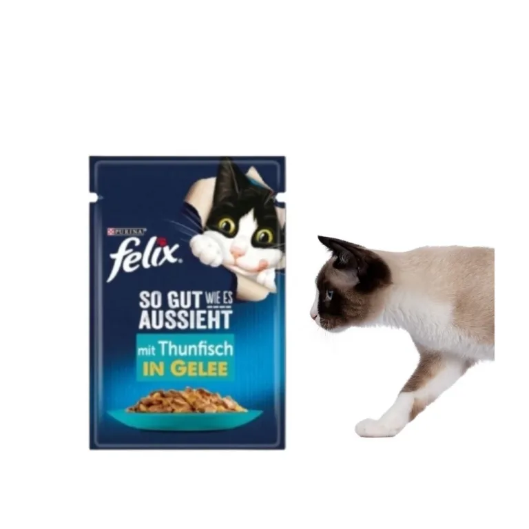 Felix märgtoit kassidele tursamaitseline sashet ja kass