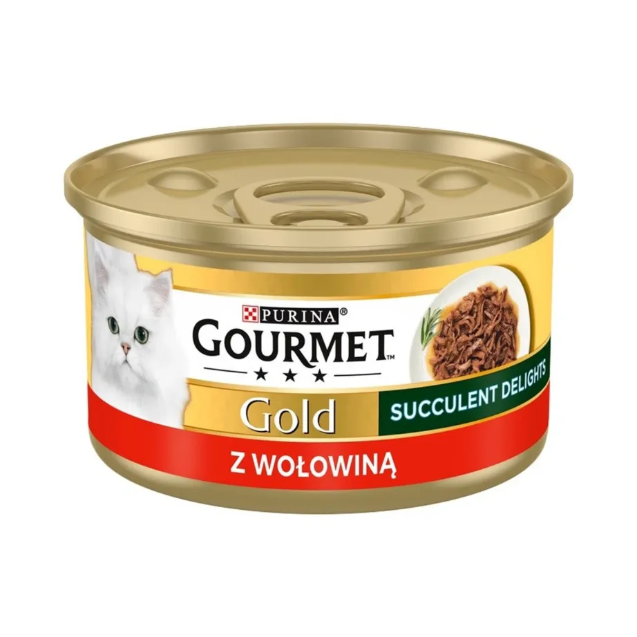 PURINA Gourmet Gold Succulent Delights veiselihaga märgtoit täiskasvanud kassile 85g konserv