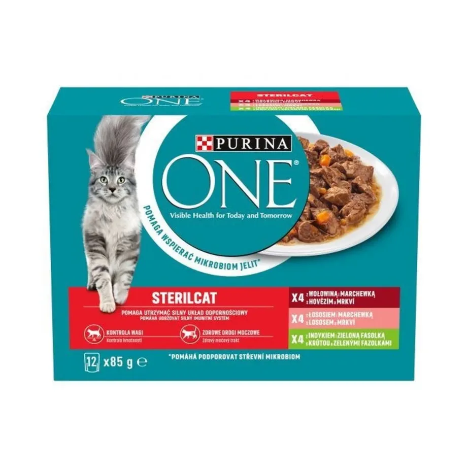 Steriliseeritud kassi märgtoit 12x85g Purina One pakend