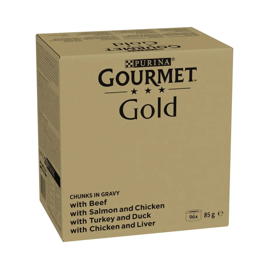 Purina Gourmet Gold Mix 96x85g märg kassitoit täiskasvanud kassidele, 4 erinevat maitset, suhkruta, gluteenivaba – 2
