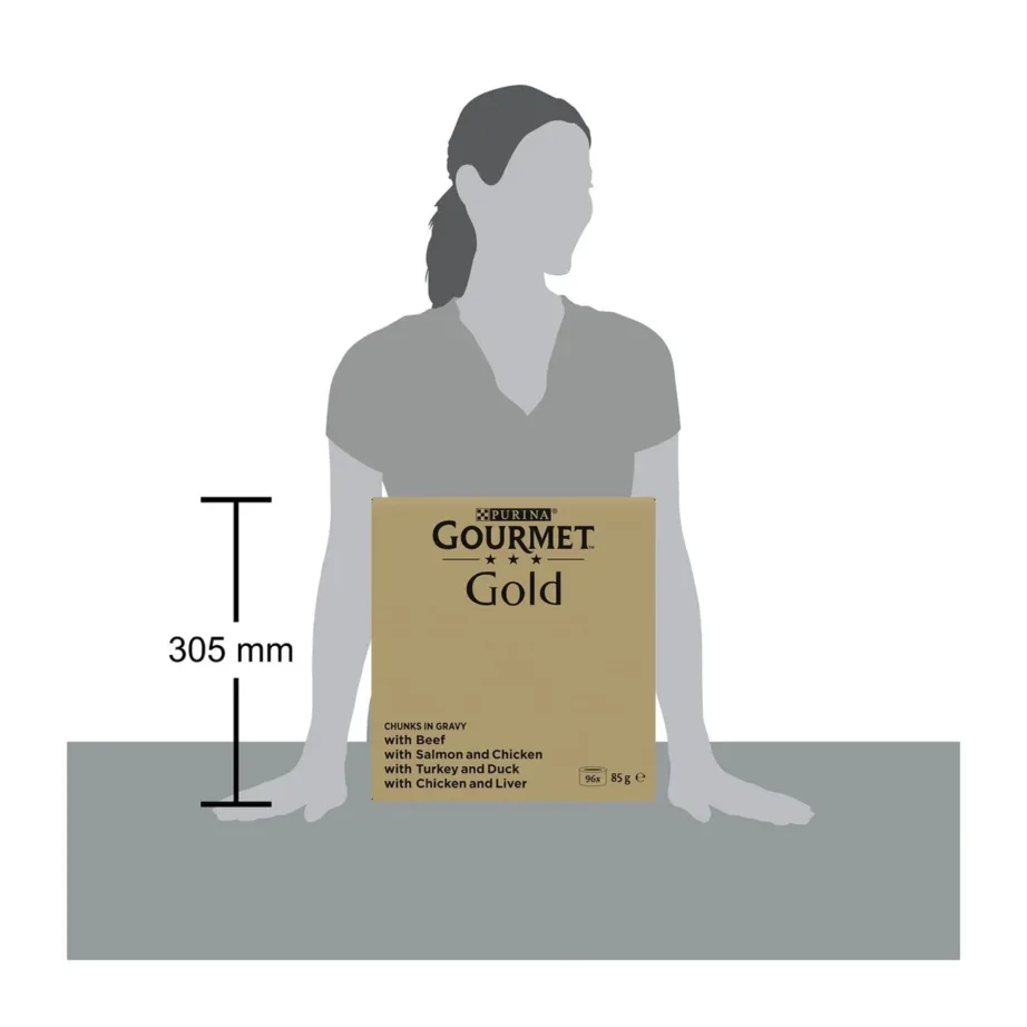 Purina Gourmet Gold Mix 96x85g märg kassitoit täiskasvanud kassidele, 4 erinevat maitset, suhkruta, gluteenivaba – 3