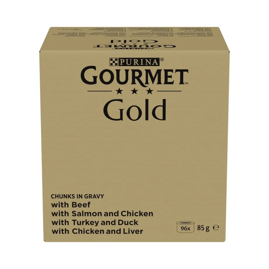 Purina Gourmet Gold Mix 96x85g märg kassitoit täiskasvanud kassidele, 4 erinevat maitset, suhkruta, gluteenivaba