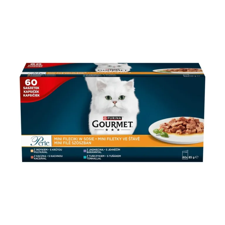 Purina Gourmet Perle kassitoit 60x85g karp kotikesed valge kass