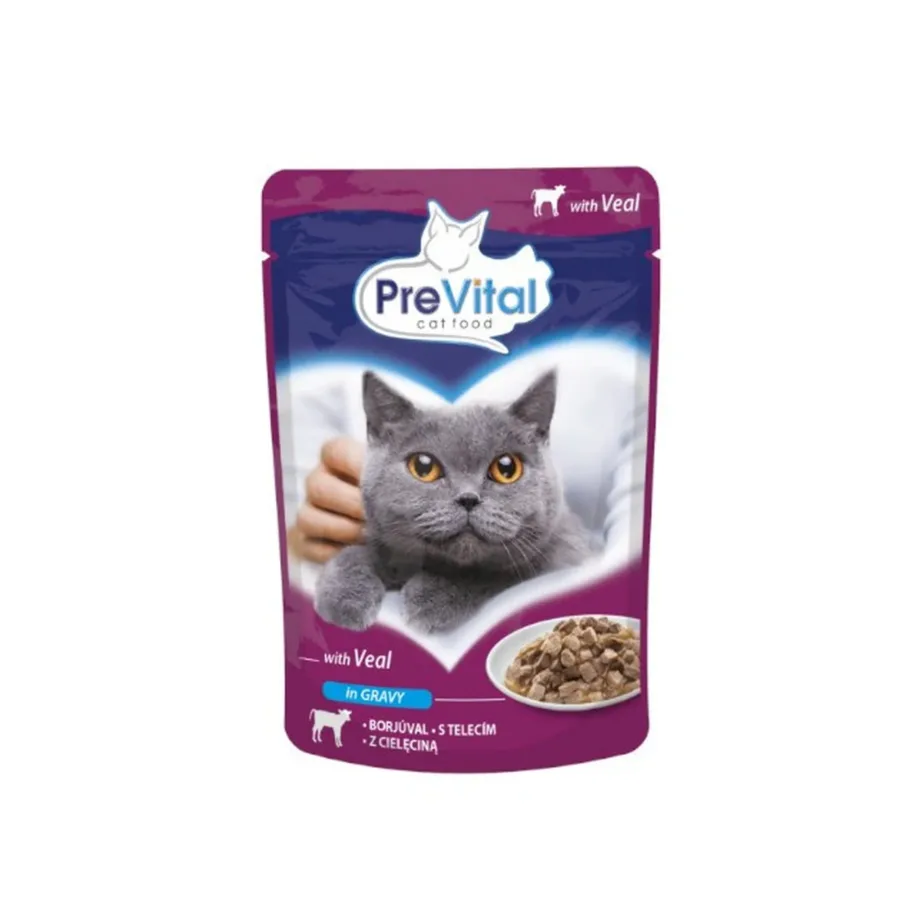 PREVITAL Mix 96 x 100g märgtoit steriliseeritud täiskasvanud kassidele, 4 maitset (kana, vasikaliha, lõhe, linnuliha) – 4