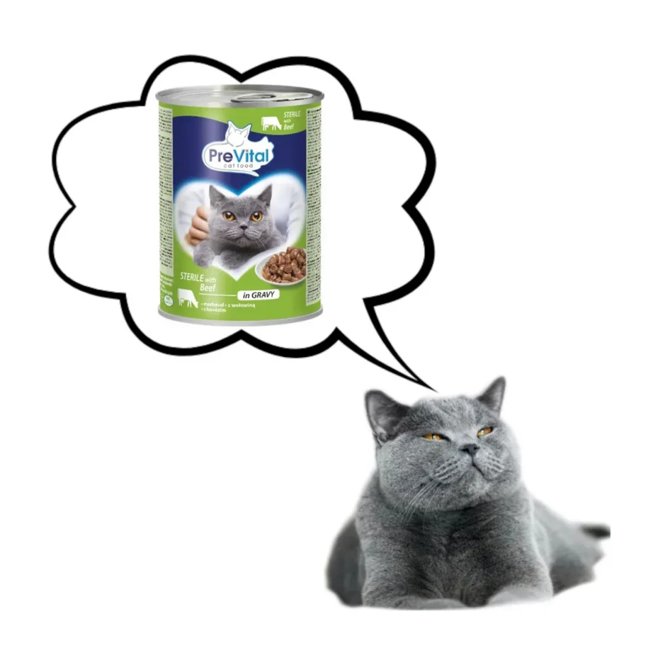 PreVital Sterile Beef 415 g veiselihaga märgtoit täiskasvanud steriliseeritud kassidele – 3
