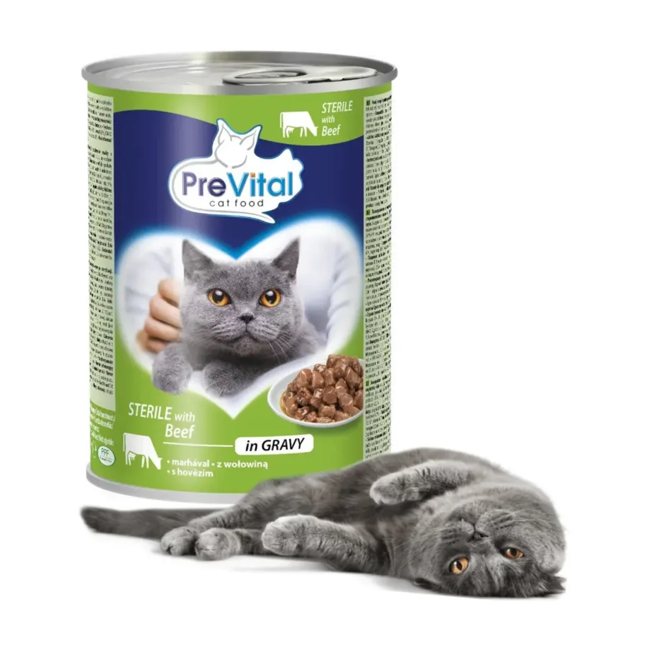PreVital Sterile Beef 415 g veiselihaga märgtoit täiskasvanud steriliseeritud kassidele – 4