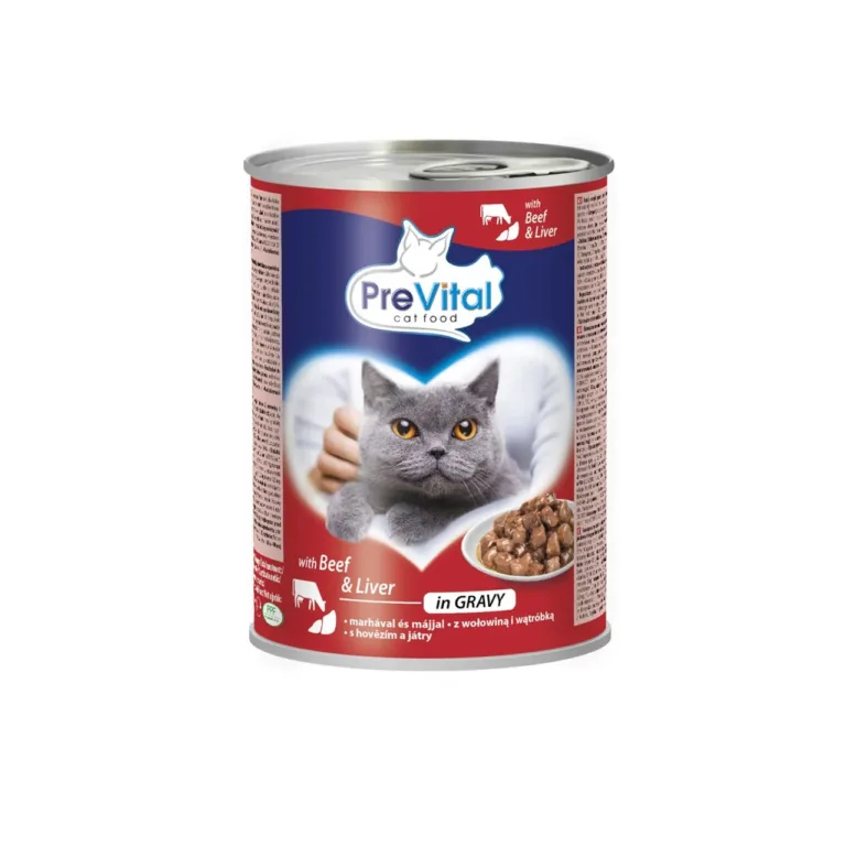 märg kassitoit veiselihaga PreVital veiseliha ja maksaga 415g purk