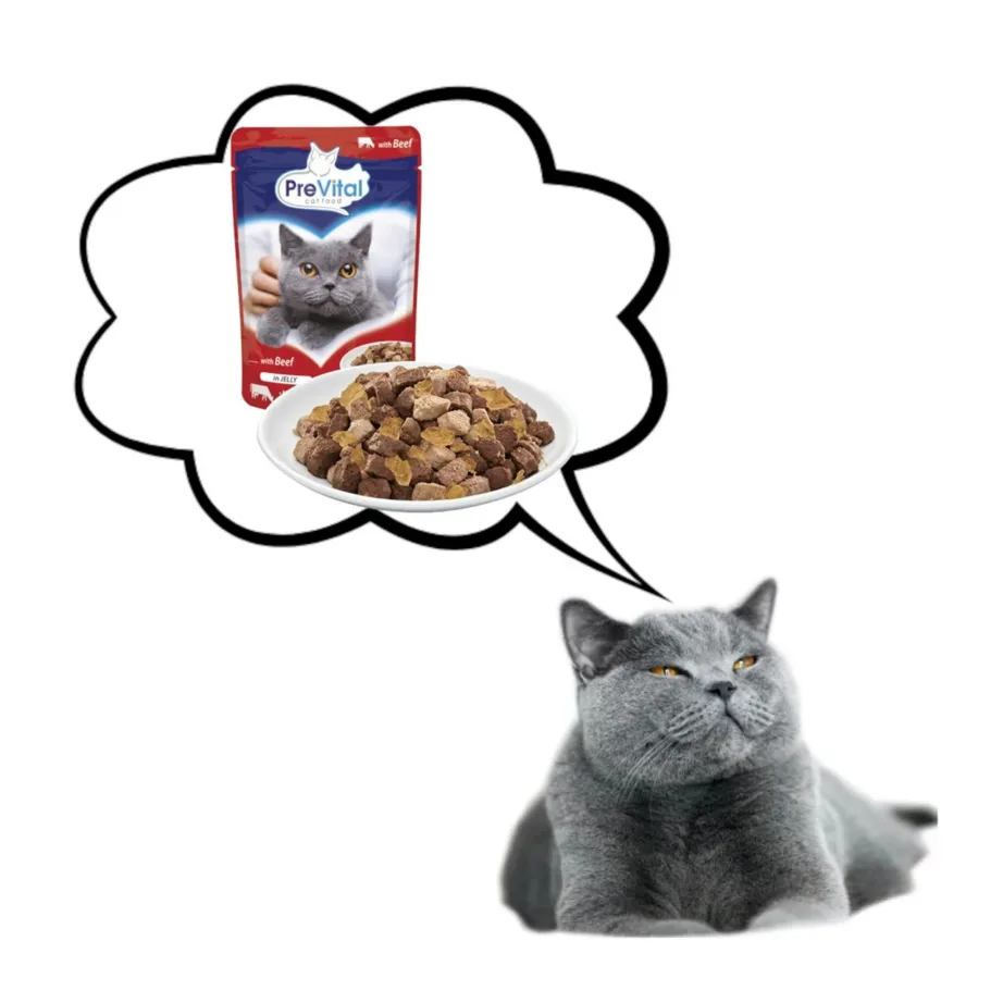 PreVital veiselihaga kassitoit kotis 100 g – märgtoit täiskasvanud kassidele – 5