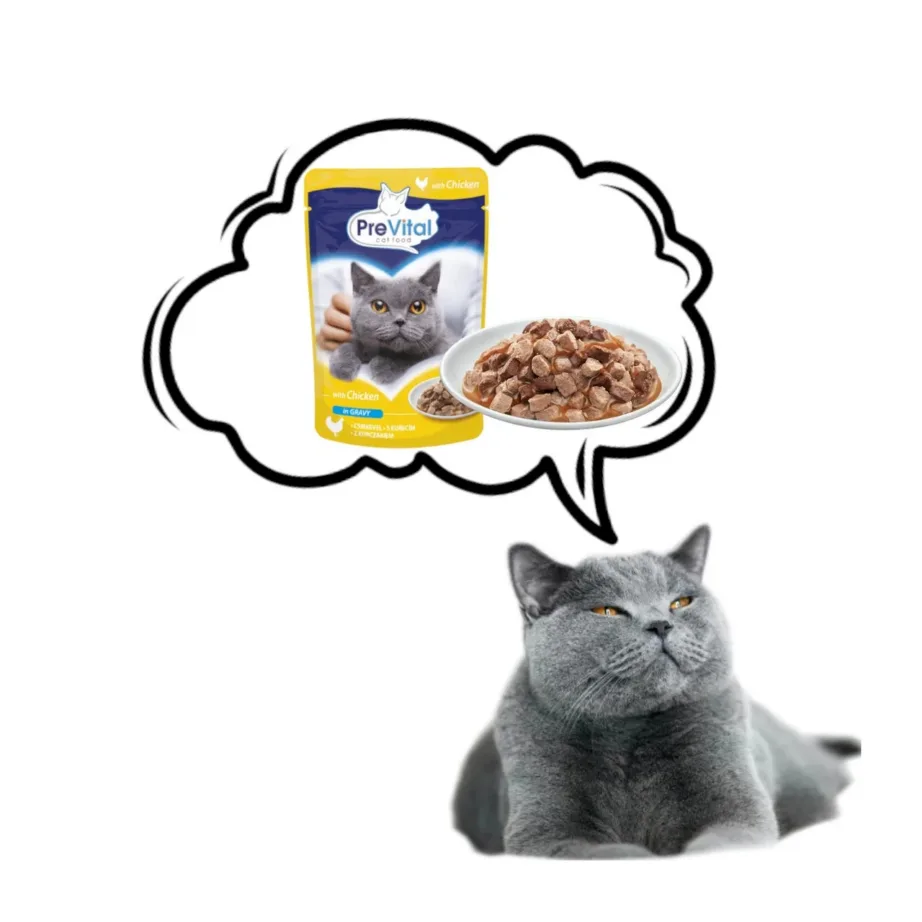 PreVital kana kastmes märgtoit kassidele 100g, täiskasvanud kassidele, ilma kunstlike värvaineteta – 4