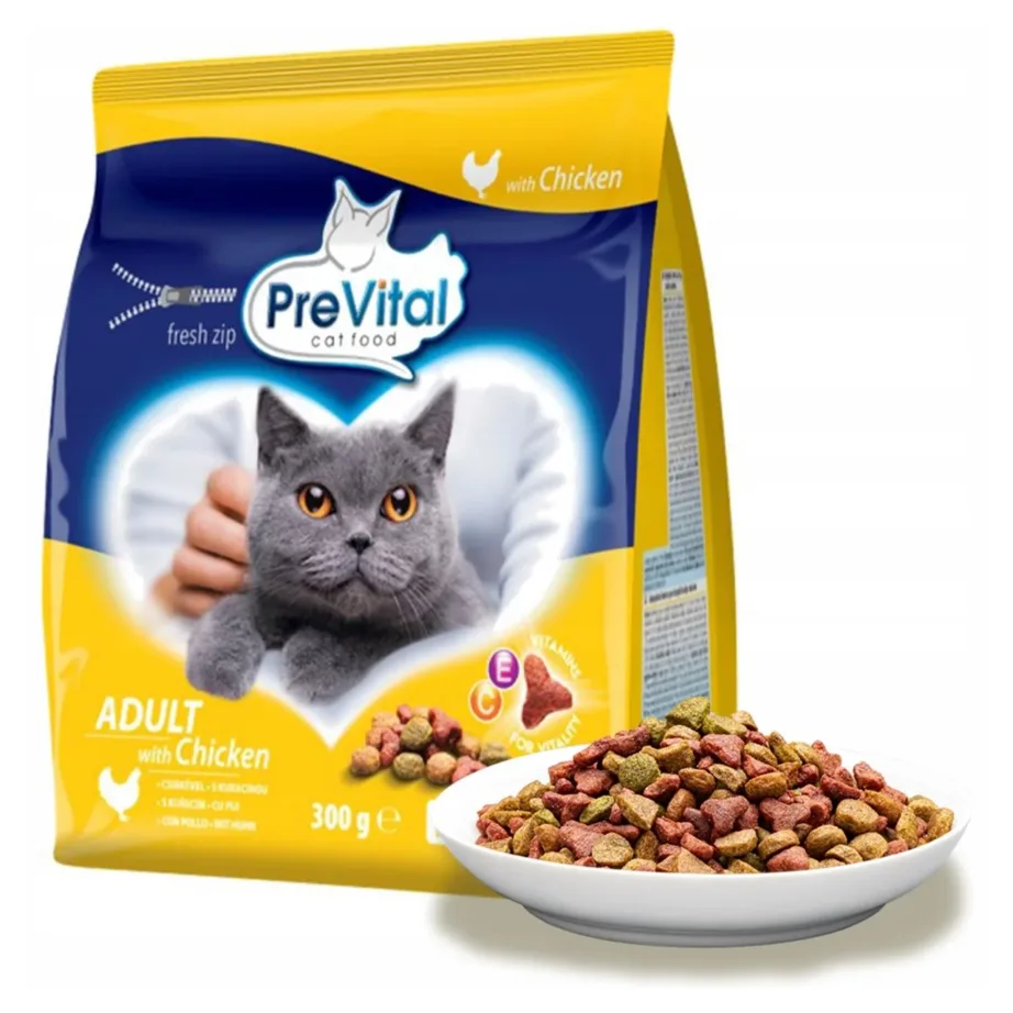 kanamaitseline kuivtoit kassile PreVital Adult Chicken 300g