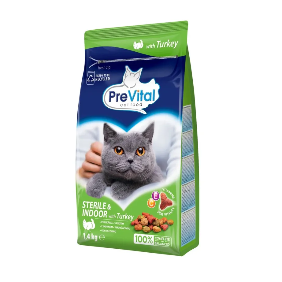 PreVital Sterile Turkey 1,4 kg kuivtoit steriliseeritud ja toakassidele