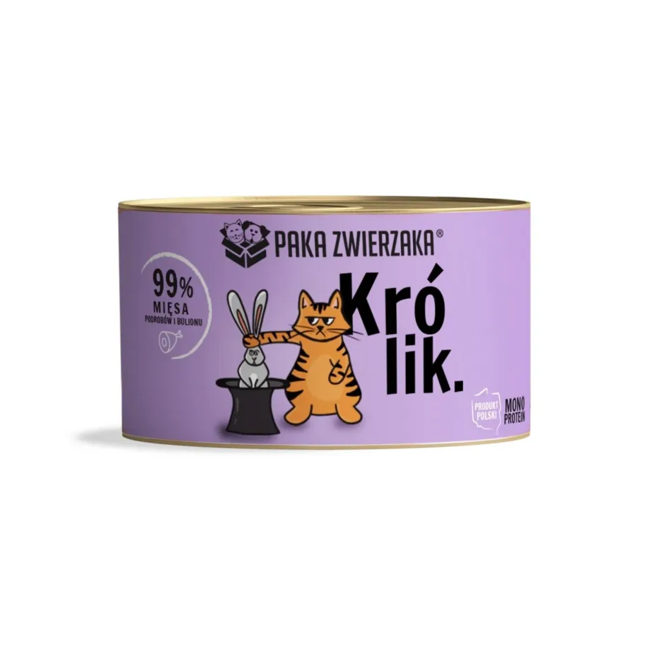 PAKA ZWIERZAKA küülikulihaga märgtoit kassile 200g purgis