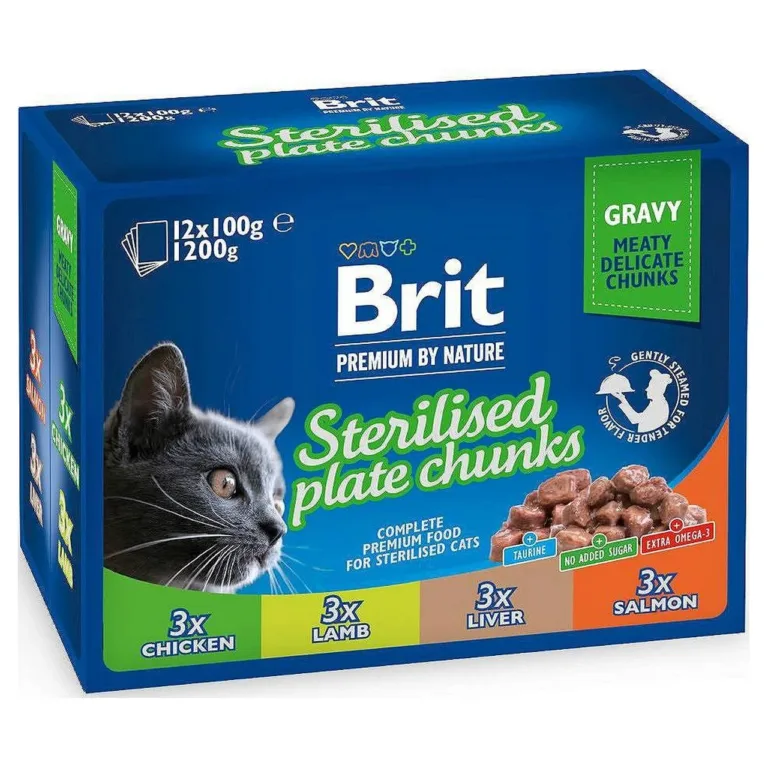 Brit Premium steriliseeritud kassi märgtoit 12x100g karp