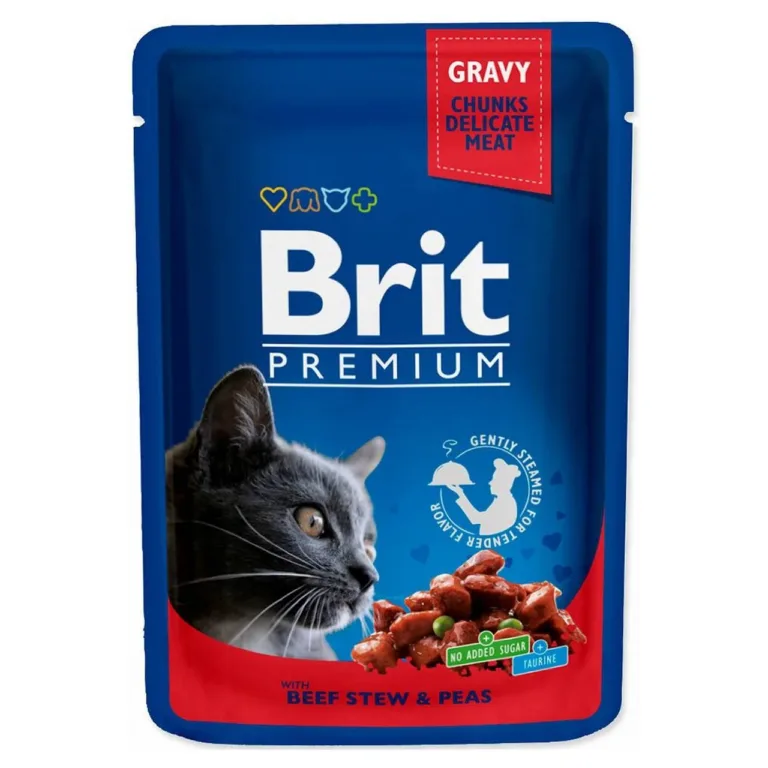 veiseliha märgtoit kassile Brit Premium 100g pakk