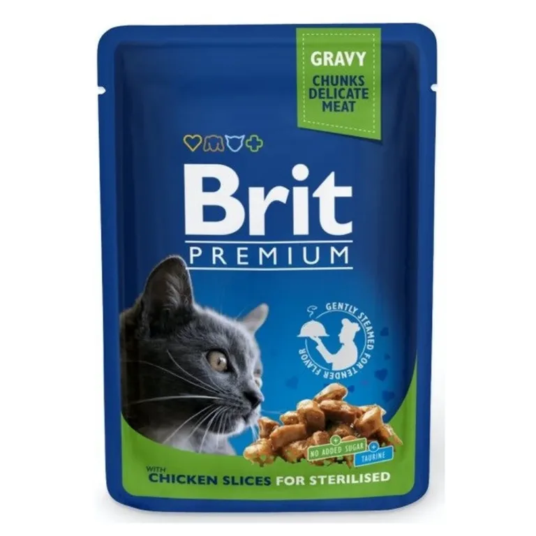 kanaliha märgtoit steriliseeritud kassile Brit Premium 100g