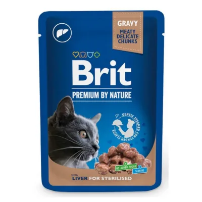 märgtoit steriliseeritud kassile maksaga Brit Premium by Nature 100g