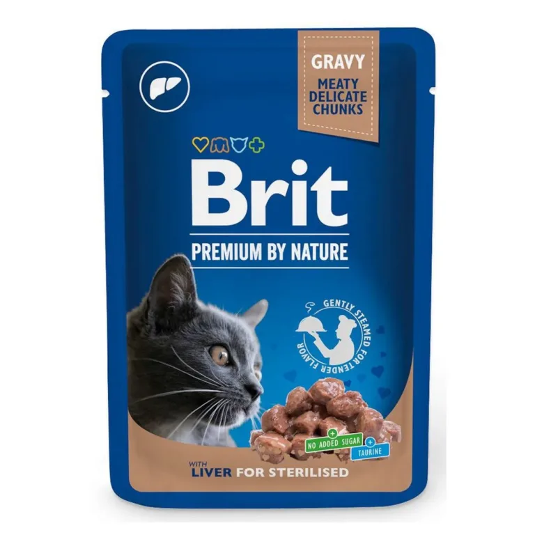 märgtoit steriliseeritud kassile maksaga Brit Premium by Nature 100g