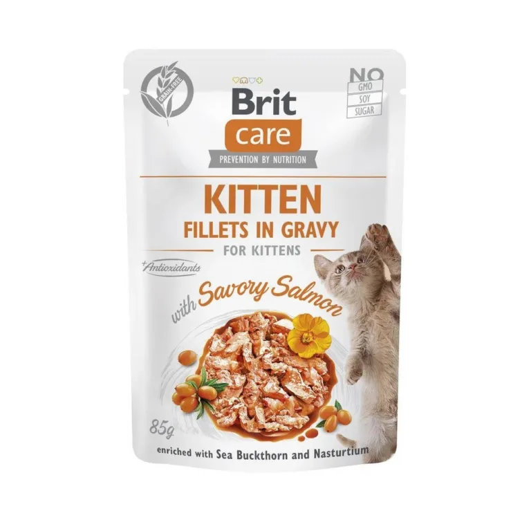 lõhega märgtoit kassipoegadele Brit Care Fillets in Gravy
