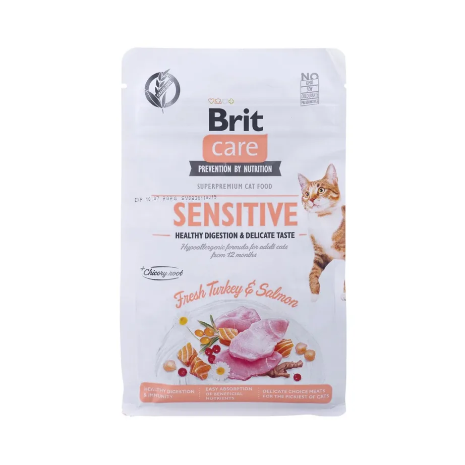 Brit Care Grain-Free Sensitive Turkey & Salmon 400g teraviljavaba kuivtoit tundliku seedimisega täiskasvanud kassidele – 2